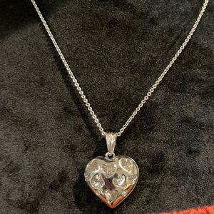 Two sided heart nice cut crystals .